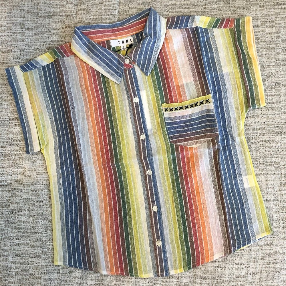 SALE!!!!!! NWT THML Stripe Button Down Shirt - Picture 5 of 5